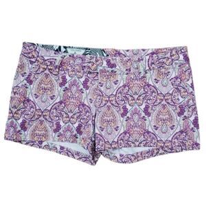 Volcom Frochickie 2 Inch Inseam Short Pink Purple Paisley Juniors Size 7